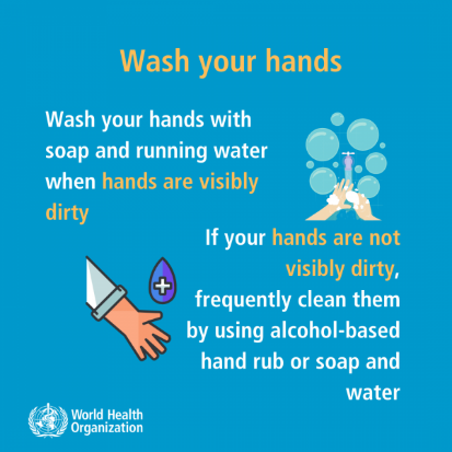 Lavate las manos a menudo